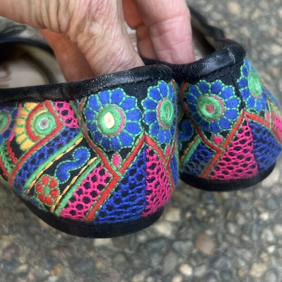 Sam Edelman Felicia Embroidered Patchwork Ballet Flats Size 17 - Picture 9 of 13